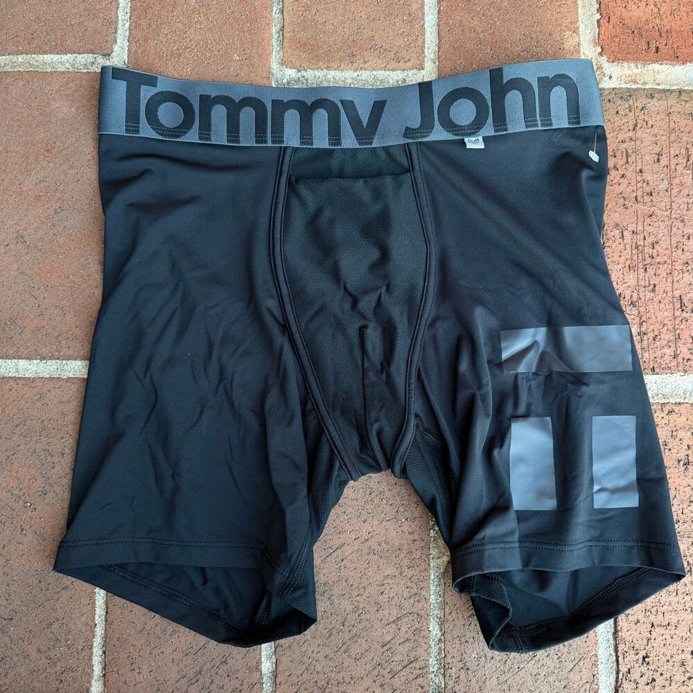 Tommy John Men's Hammock Pouch 360 Sport 6" Inseam Boxer Brief Black M NWOT